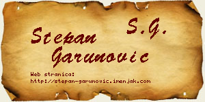 Stepan Garunović vizit kartica